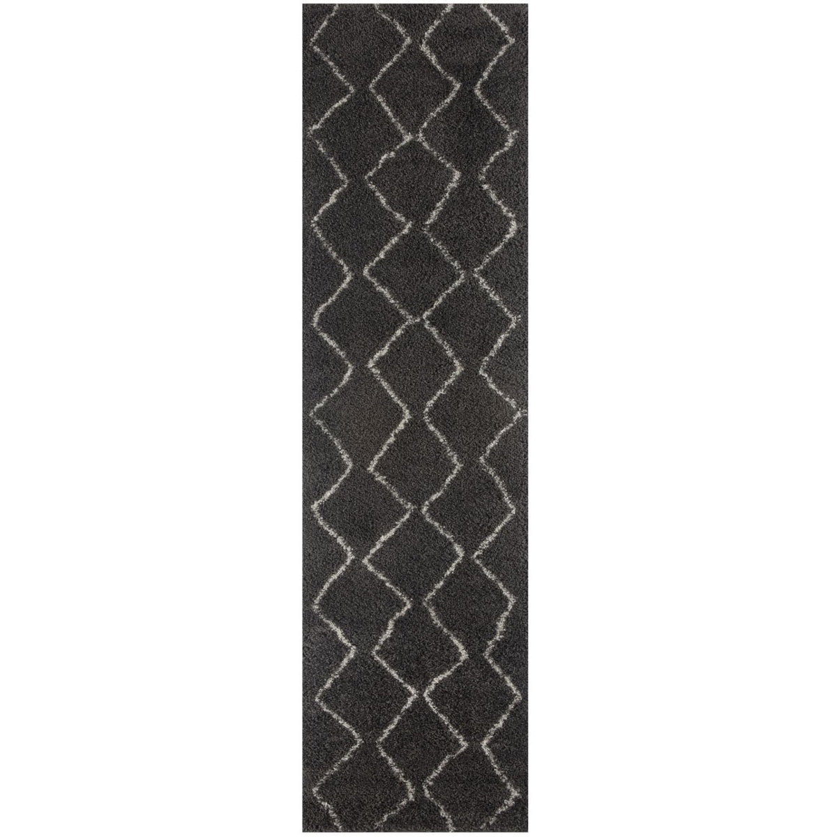 Moroccan Dark Grey Shaggy Rug | 840