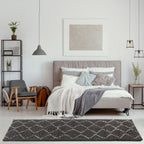 Moroccan Dark Grey Shaggy Rug | 840