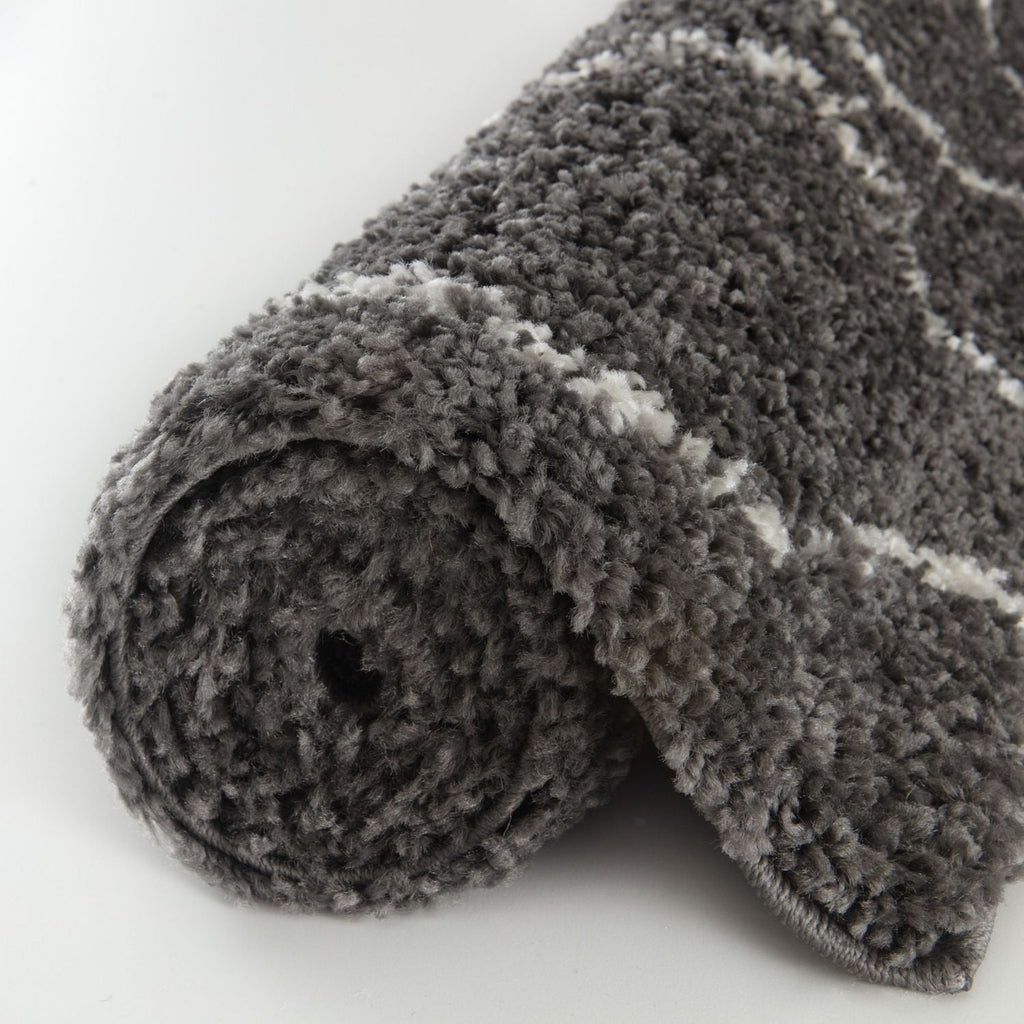 Moroccan Dark Grey Shaggy Rug | 840