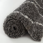 Moroccan Dark Grey Shaggy Rug | 840