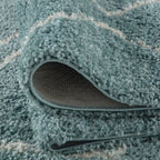 Moroccan Duck Egg Blue Shaggy Rug | 850