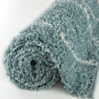 Moroccan Duck Egg Blue Shaggy Rug | 850