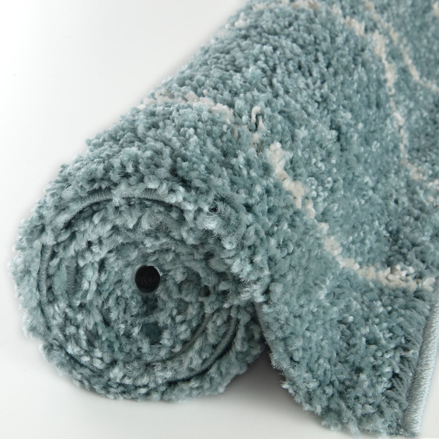 Moroccan Duck Egg Blue Shaggy Rug | 850