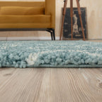 Moroccan Duck Egg Blue Shaggy Rug | 850