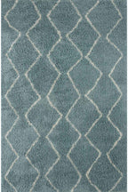 Moroccan Duck Egg Blue Shaggy Rug | 850