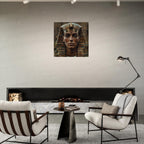 Retro Futurism Pharaoh Wall Art – Modern Egyptian Poster
