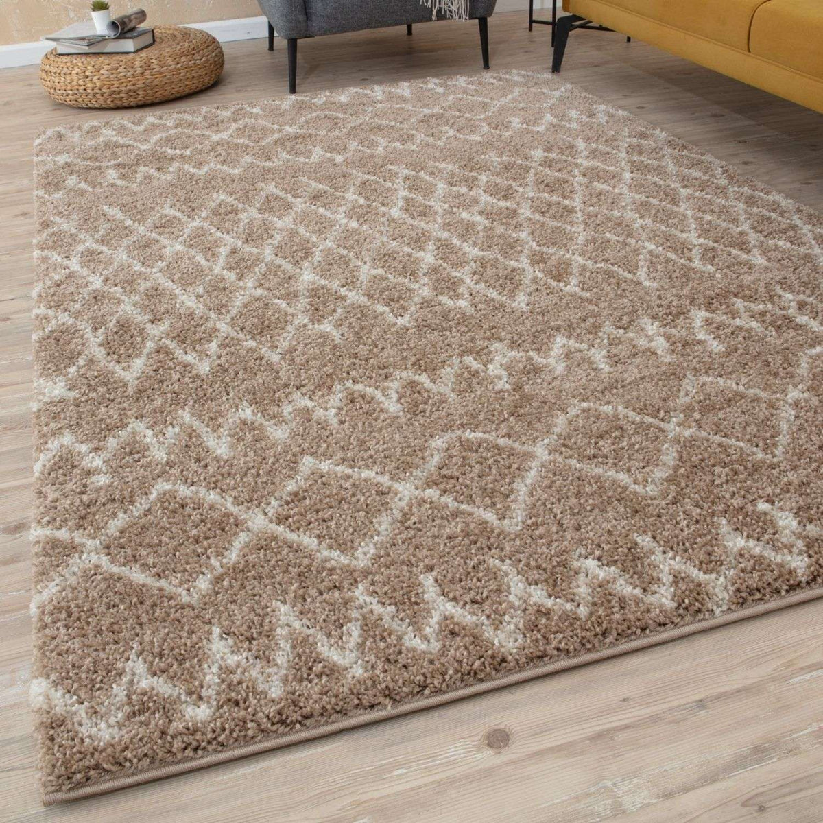 Moroccan Beige Shaggy Rug | 920