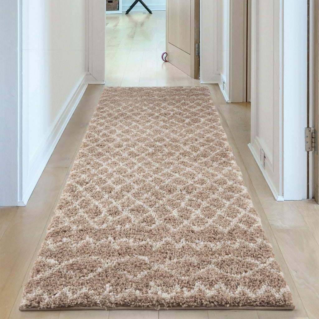 Moroccan Beige Shaggy Rug | 920