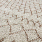 Moroccan Ivory Beige Shaggy Rug | 930