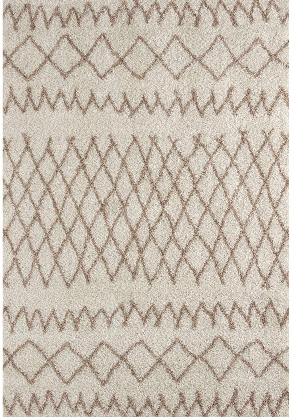 Moroccan Ivory Beige Shaggy Rug | 930
