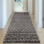 Moroccan Dark Grey Shaggy Rug | 940