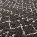 Moroccan Dark Grey Shaggy Rug | 940