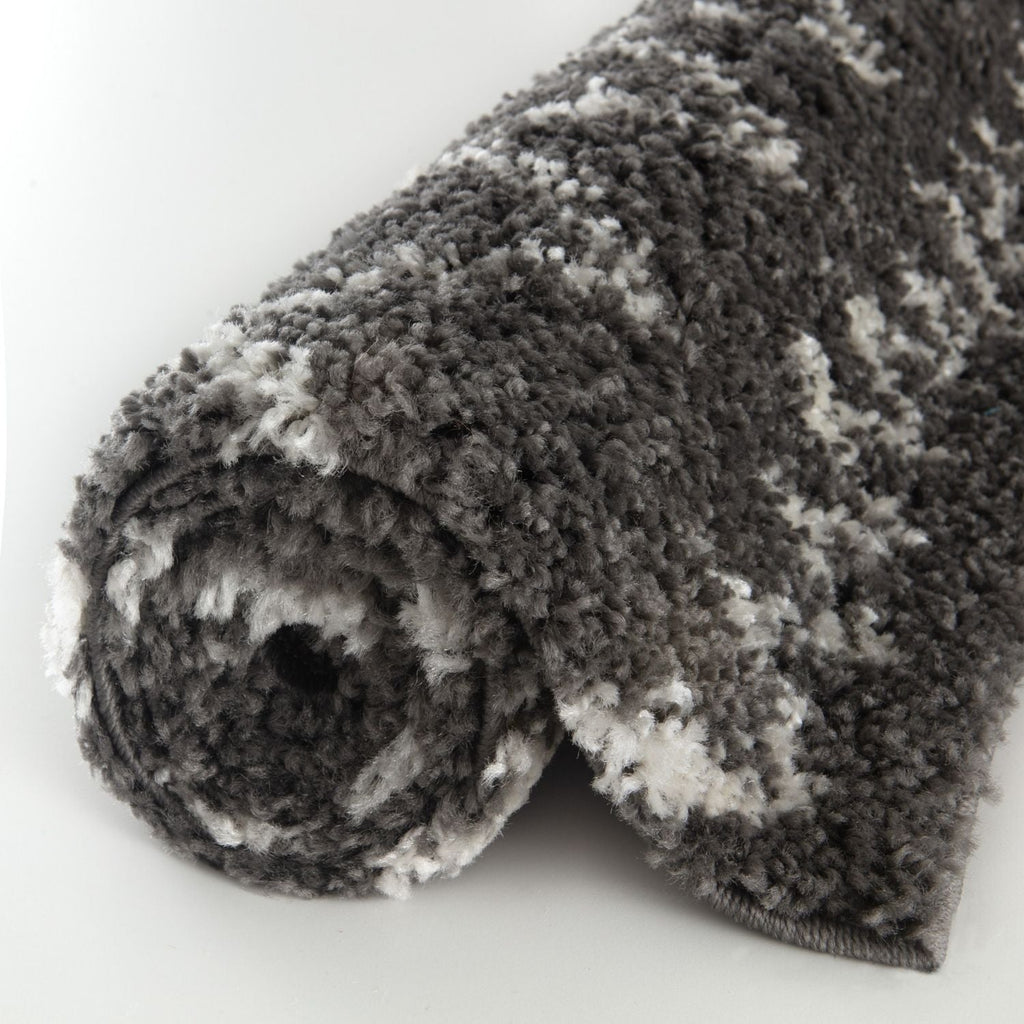 Moroccan Dark Grey Shaggy Rug | 940