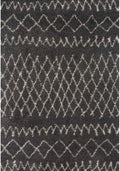 Moroccan Dark Grey Shaggy Rug | 940
