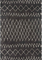 Moroccan Dark Grey Shaggy Rug | 940