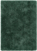 Green shaggy rug with a textured surface