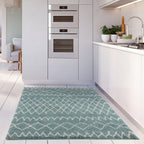 Moroccan Duck Egg Blue Shaggy Rug | 950