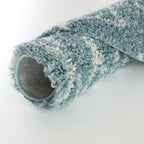 Moroccan Duck Egg Blue Shaggy Rug | 950