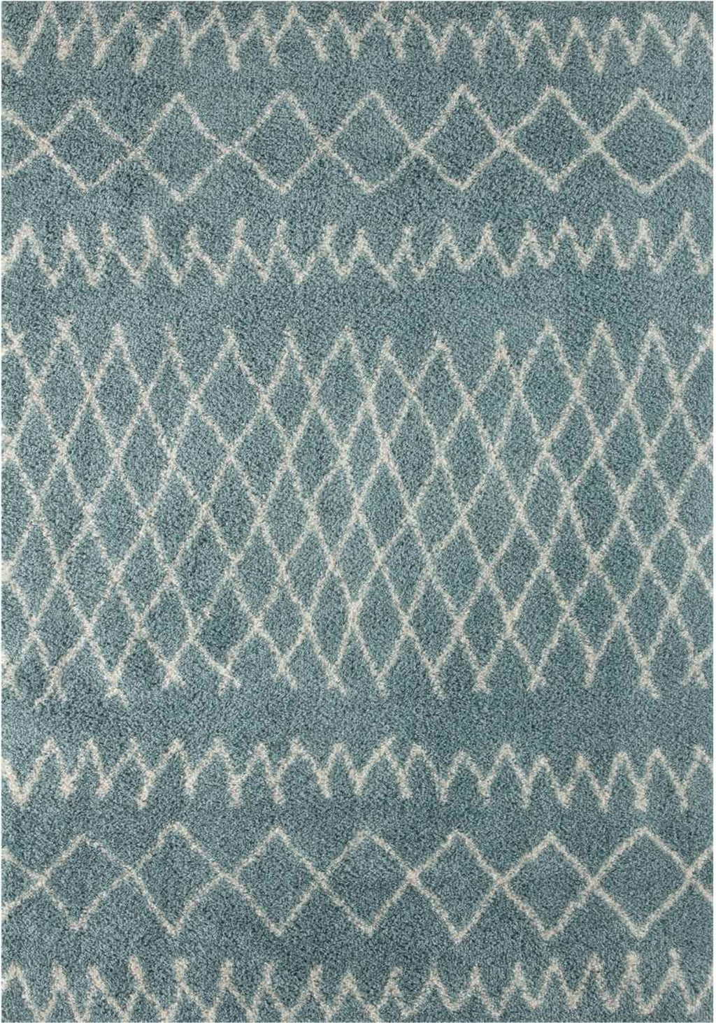 Moroccan Duck Egg Blue Shaggy Rug | 950