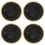 Set of Four Ida 33cm Dia Black Glass Charger Plates | Ida