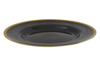 Set of Four Ida 33cm Dia Black Glass Charger Plates | Ida