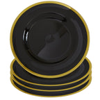 Set of Four Ida 33cm Dia Black Glass Charger Plates | Ida
