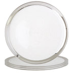 Set of Four 32cm Dia Embossed Coupe Charger Plates | Ida