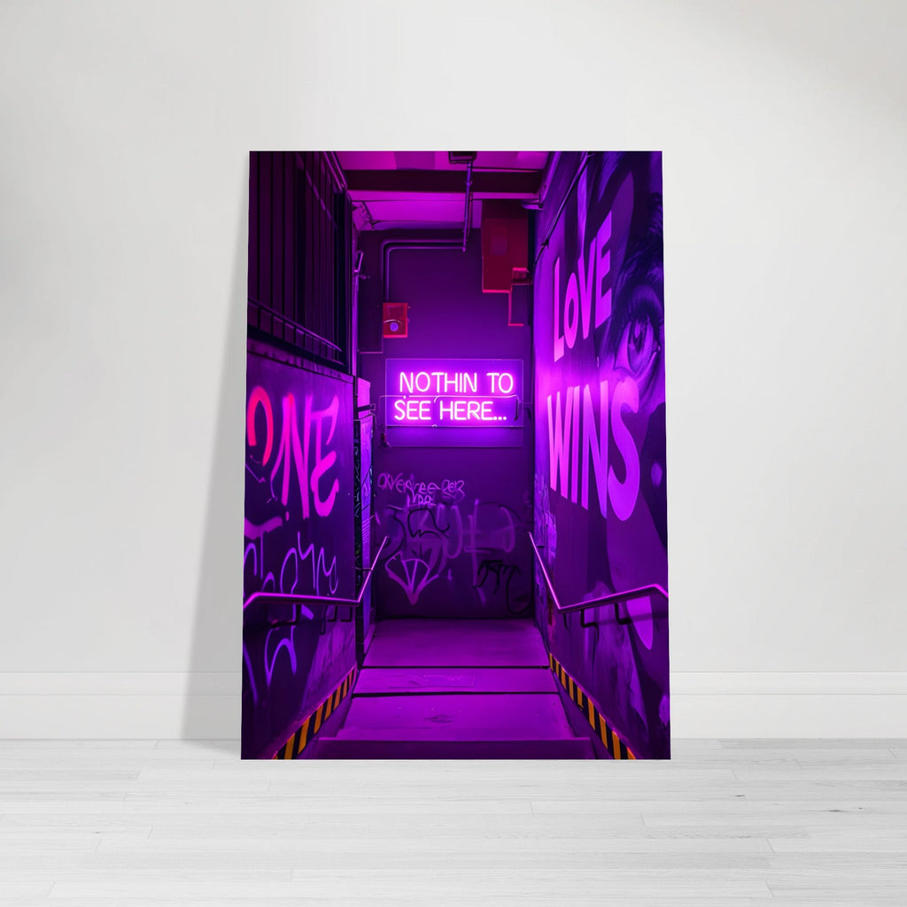 Graffiti Wall Art – Neon Urban Alley Print