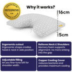 Brightr® MoonHug Adjustable Memory Foam pillow