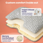 Brightr® MoonHug Adjustable Memory Foam pillow