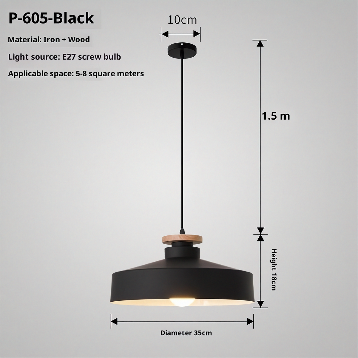 Simple Nordic Retro Restaurant Macaron Chandelier