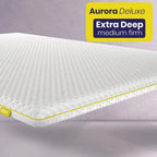 Brightr® Aurora Deluxe Memory Foam Mattress Topper | Medium & Medium Firm | 8 cm Reversible | Luxury Pressure Relief & Support