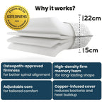 Brightr® Eclipse Adjustable Firm Memory Foam Pillow bundle