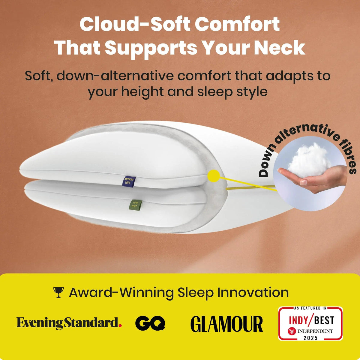 Brightr® Nox Vegan Down Alternative pillow