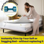 Brightr®  Titan Deluxe 2 in 1 Best Extra Firm Mattress Topper  - Firm/Extra Firm