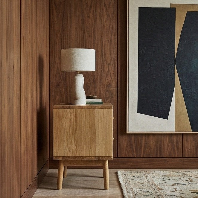Wright Oak Bedside Table