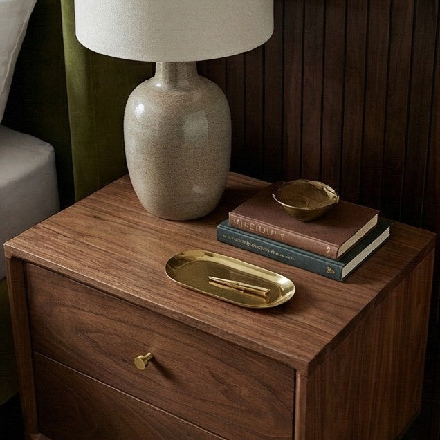 Wright Walnut Bedside Table