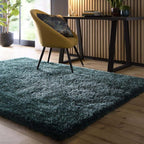 Chicago Forest Green Shaggy Rug