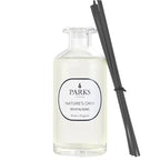 Parks London diffuser bottle with black reeds on a white background