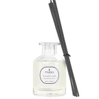 Parks diffuser bottle with black reeds on a white background