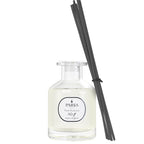 Parks diffuser bottle with black reeds on a white background