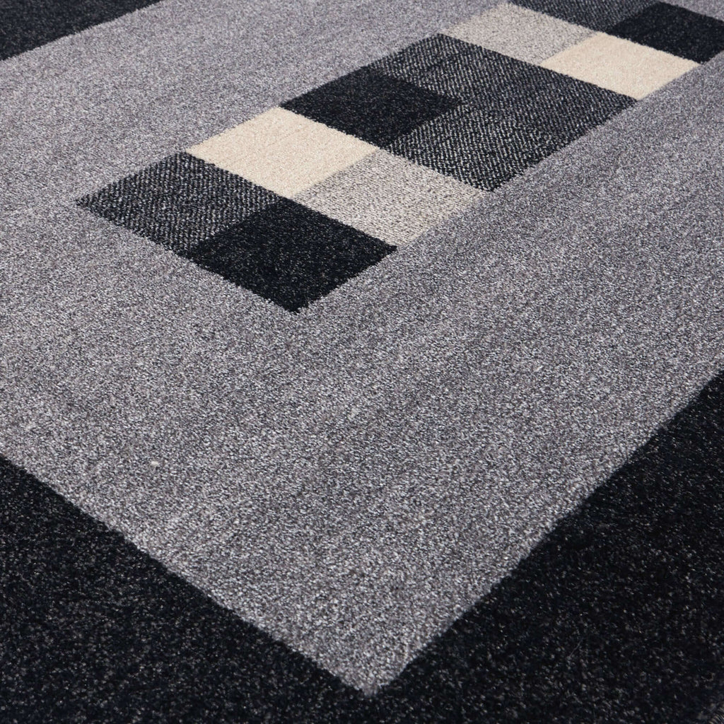 Ephesus Grey Black Rug | 7439GB