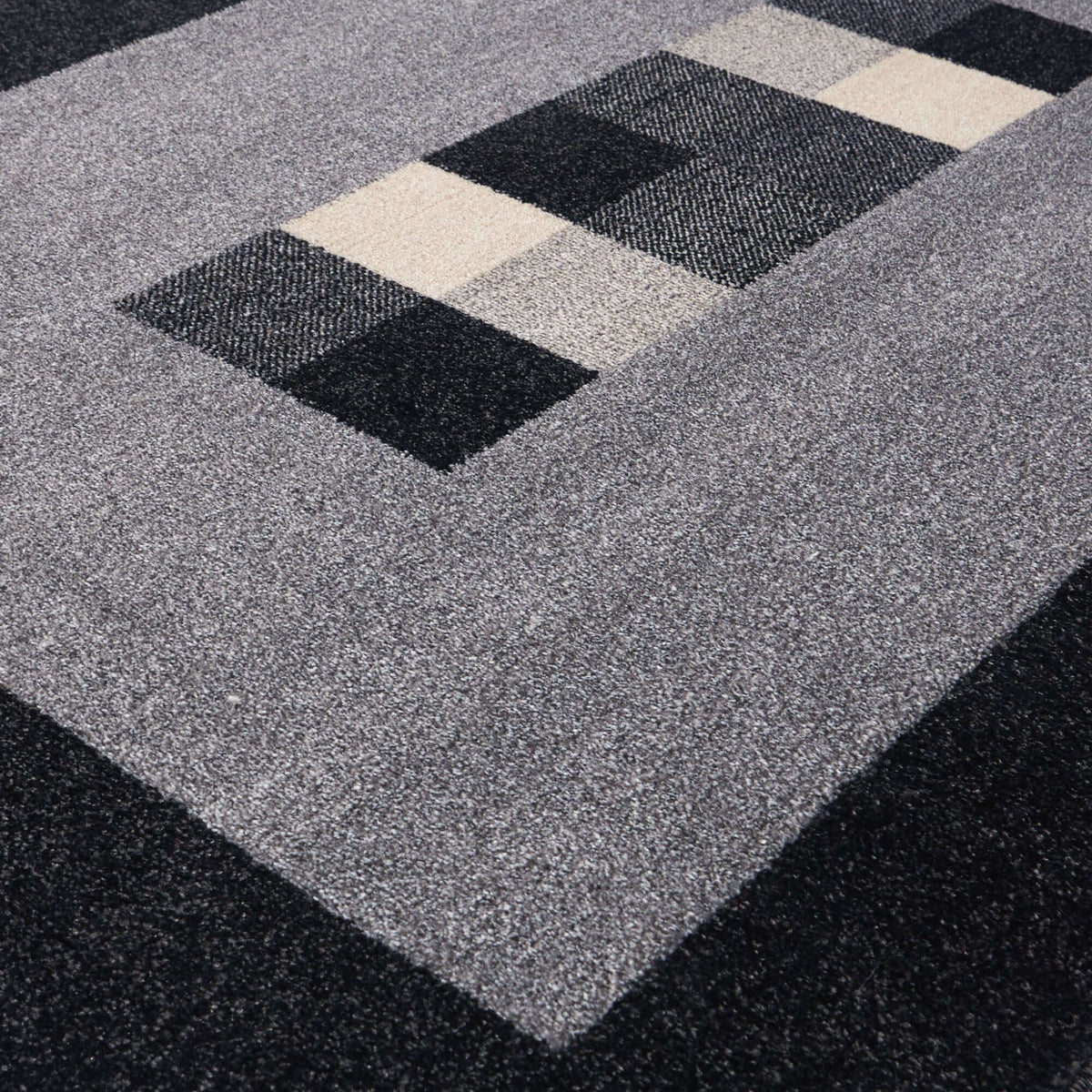Ephesus Grey Black Rug | 7439GB