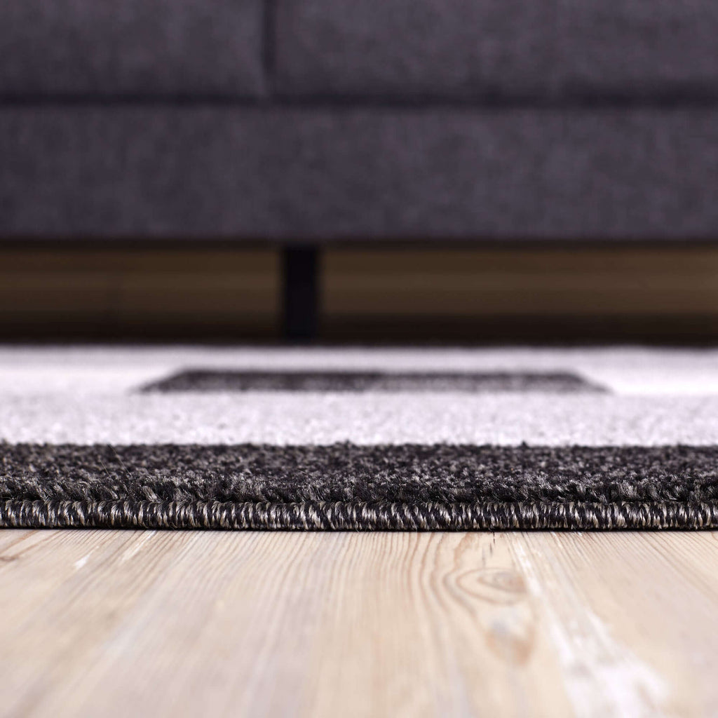 Ephesus Grey Black Rug | 7439GB