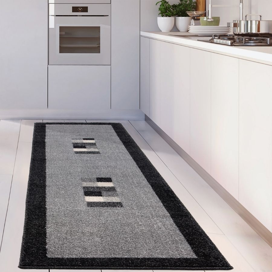 Ephesus Grey Black Rug | 7439GB