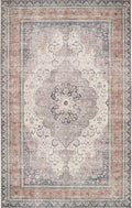 Decorative rug with intricate pattern and border