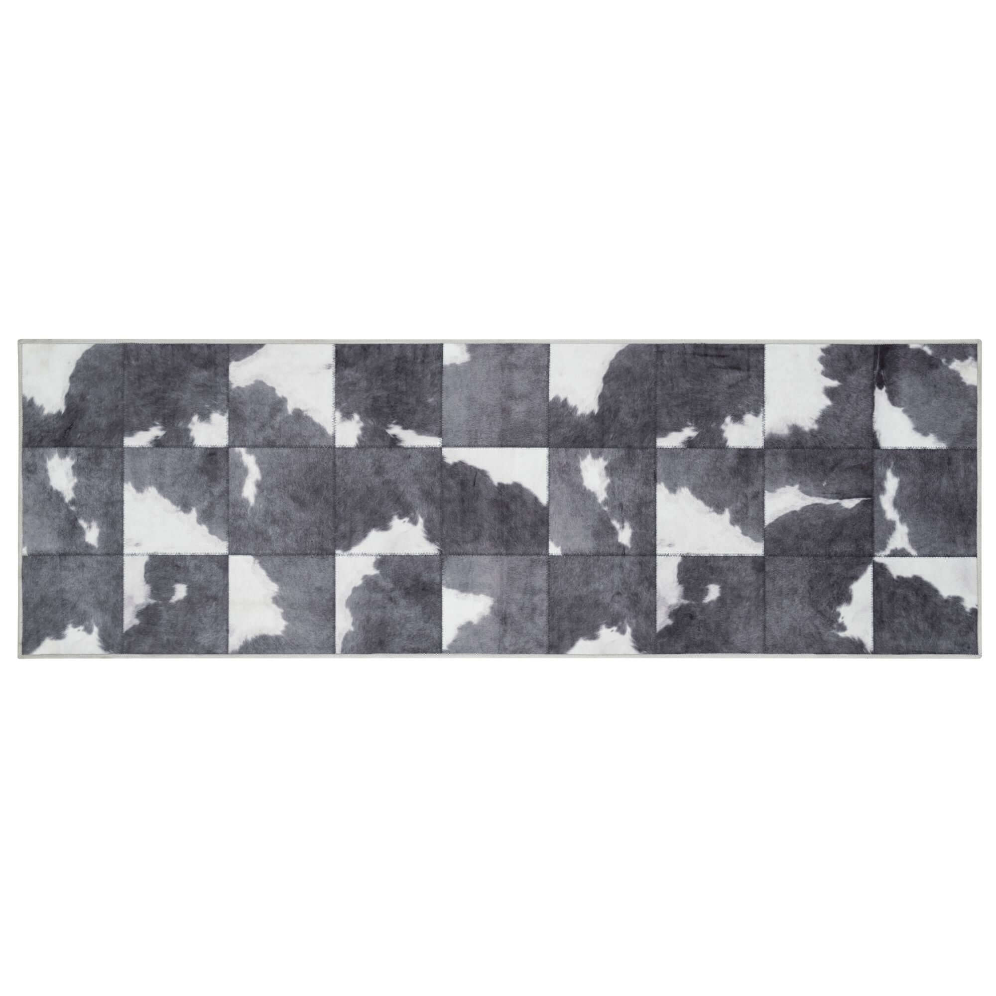 Faux Hides Rug Black and White