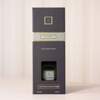 Black box with gold accents on a white background