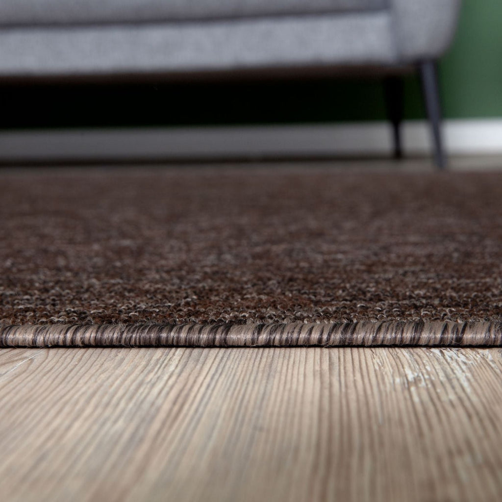 Flex Brown Low Pile Solid Rug