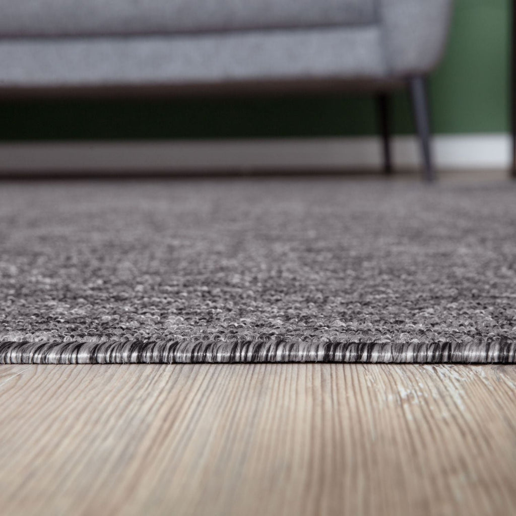 Flex Grey Low Pile Solid Rug
